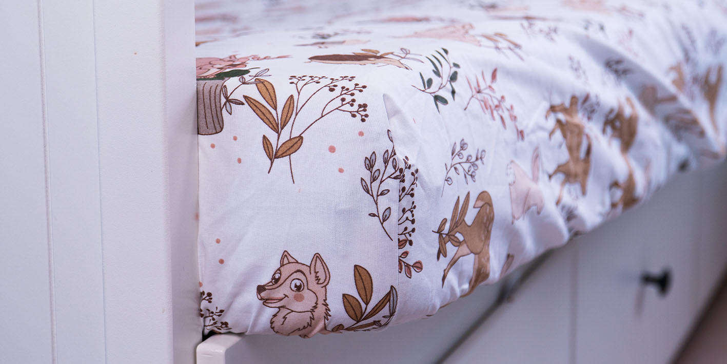 prześcieradło 80x160 wilk i zajac